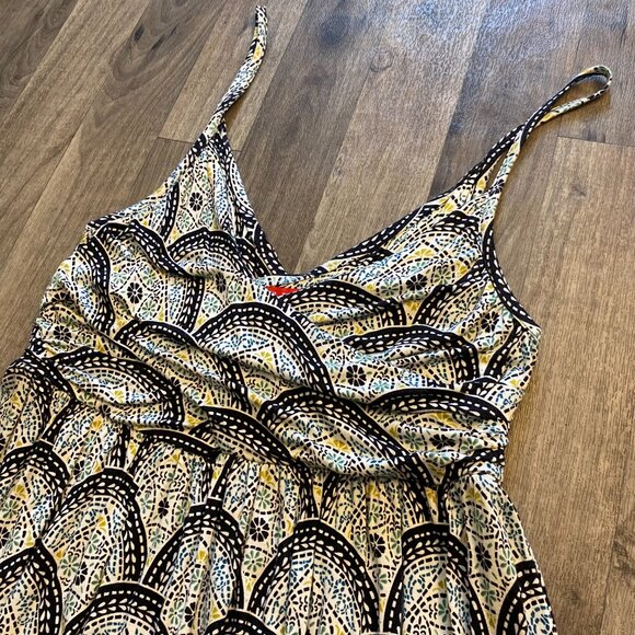 Elle Swing Dress Geometric Spaghetti Straps Size Small - Picture 3 of 7